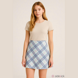 NWT Y2K Mini Skirt Size Medium Knit Academia Plaid Grunge School Girly coquette